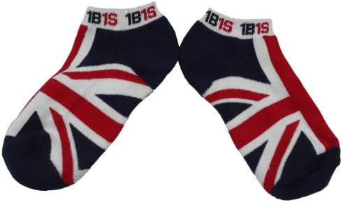 1body 1spirit Men's Union Jack Flag Novelty Sock 5 to 8 Blue