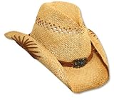 Scala Leather Trimmed Cowboy Western Hat