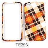 Apple iPhone 4 (AT&T/Verizon) Orange Plaid Hard Case/Cover/Faceplate/Snap O ....
