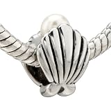 Pugster Shell Pearl Beads Charm - Pandora Chamilia Biagi Charms & Bracelet Compatible