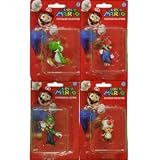 41PT ZKavdL. SL160  Super Mario Brothers Keychain Clip on Set of 4