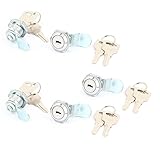 uxcell カムロック　十字の形　メタル･コア　2キー　ドア　キャビネット　メタル　5個入り