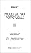 Projet de paix perpétuelle: Classiques hachette-professeur  (Reliure inconnue)