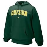 Nike Oregon Ducks Green Arch Lettering Fleece Hoody Sweatshirt
