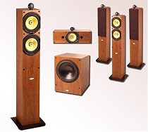 Crystal Acoustics TX-T System with 12"THX? SELECT Certified Subwoofer, Center & C-Audiovideo TX-FS Tower Speakers - Cherry