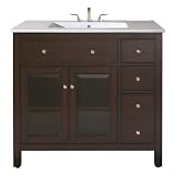 Lexington Vanity with VC Top in Light Espresso Finish, 36-Inch