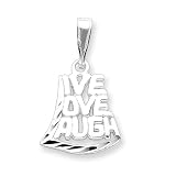 Sterling Silver Live, Love, Laugh Pendant