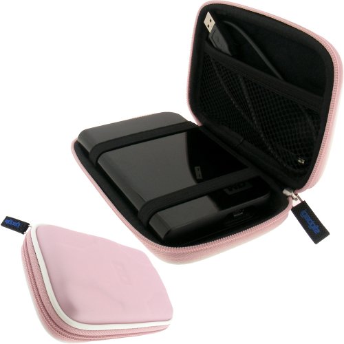 iGadgitz Pink EVA Hard Case Cover Suitable for Western Digital My Passport Essential USB Portable External Hard Drives 160gb, 250gb, 320gb & 500gb (Not Suitable for Model Numbers beginning WDBAAA)