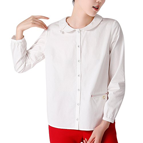 (トゥーユース)TOYOUTH 長袖 ブラウス 丸襟 ゆったり 可愛い シャツ レディース
