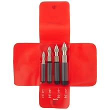 Starrett S166Z Pin Vises Set With Insulated Octagonal Handles, 4 Pieces
