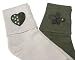 Girls Camouflage Flower or Heart Applique Socks