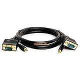 Svga Super VGA Hd15 M/m Cable w/ 3.5mm Stereo Audio (Gold Plated) - 3ft