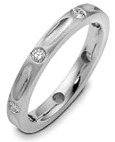 3mm modern diamond wedding band ring (0.31cts diamonds Platinum)