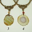 Medium Natural Shaped Agate on Hand-knotted Tan Rope Necklace #3
