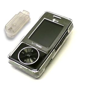 Verizon LG VX8500 Chocolate Translucent Crystal Case Cover with Detchable Belt Clip