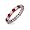 Eve's Addiction Ruby Red and Clear CZ Silver Eternity Ring, 6