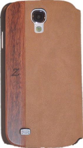 "Real Wood &amp; Genuine Leather" High Quality Slim Flip Case/cover for Galaxy S4 Exclusive "Zenith Artwork" (Rosewood)