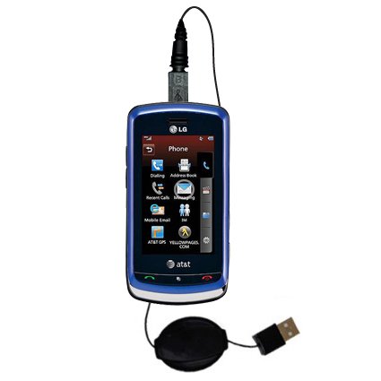 Retractable USB Cable for the LG Xenon with Power Hot Sync and Charge capabilities - uses Gomadic TipExchange Technology