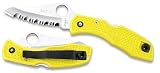Spyderco Sheepsfoot Folding Knife With Nylon Yello Handle Md: C88SYL.