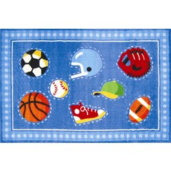 LA Rugs Olive Kids Collection- Go Team!