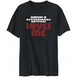 T-Shirt Mens Black  SOMEONE IN Netherlands Antilles LOVES ME  Countries