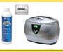 Sonic Wave Stainless Steel Digital Display Professional Ultrasonic Cleaner - Cleans Jewelry, Watches, Optics, Eyeglass, CD's, DVD's and Other Delicate Items + Blitz Jewelry & Gem Cleaner (Concentrate 8oz.) + DB Roth 100% Cotton Flannel All-in-one Jewelry Cloth