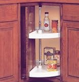 KV Lazy Susan Pie Cut Door Mounted 2 Polymer Shelves 24 (Set) White