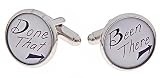 Silver plated cufflinks with been there and done that accents with presentation box. Made in the U.S.A