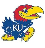 KANSAS UNIVERSITY JAYHAWKS MASCOT LOGO clear vinyl decal car truck sticker KU