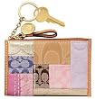 Coach Patchwork Mini Skinny Case Bag with Key Chain 42081 Pink