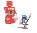 19 cm clockwork vibrantly coloured Chief Robot - with FREE woodpecker toy