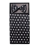 Black and White Polka Dot Cummerbund and Bow Tie Set