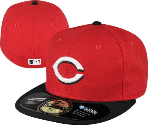 Cincinnati Reds Red w/Black Brim Road 2010 Authentic On-Field 59FIFTY Fitted Hat