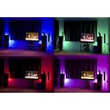 Colour changing LED Kit 2 x 500mm Tubes with RF remote control, and plug in power supply.by LEDEE