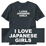 T-Shirt Black I Love Japanese Girls Japan Country