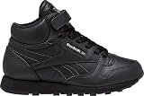 Reebok Children's Classic Leather Mid Sneakers,Black Tumbled,4.5 M