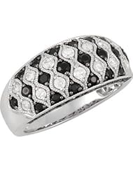 14K White Gold Genuine Spinel and Diamond Ring