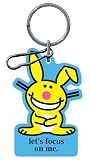 PlastiColor 004221 Happy Bunny Lets Focus On Me Plastisol Key Chain