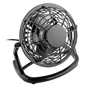 Black PC USB Retro Office Desk Fan - PC, Laptop, Mac