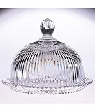 HARMONY CHEESE DOME ON PLATE - 24% CRYSTAL HARMONY CHEESE DOME ON PLATE - cheese plate