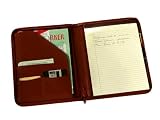 TOP GRAIN NAPA LEATHER Zip Around Writing Padfolio