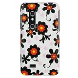 Hard Snap-on Shield RUBBERIZED With BLACK WHITE DAISY FLOWERS Design Facepl ....
