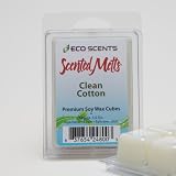 2-Pack Clean Cotton EcoScents Scented Wax Melts - Maximum scent load delivering 120+ hours of fragrance.