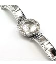Plain silver Handmade round face silver watch- complete with safety chain