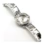 Plain silver Handmade round face silver watch- complete with safety chain