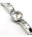 Search : Plain silver Handmade round face silver watch- complete with safety chain
