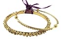 Bracelet - B236 - 3 pc Indian Style Bangle Set (70mm) ~ Gold Tone
