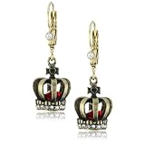 Betsey Johnson Royal Engagement Crown Drop Earring
