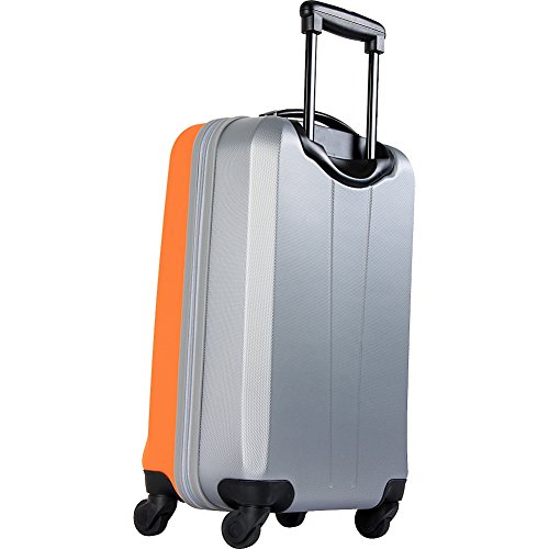 Nautica Luggage Ahoy 21 Inch Hardside Spinner, Grey/Orange, One Size