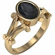 14K Yellow Gold Onyx Ring